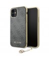 Guess GUHCN61GF4GGR iPhone 11 6.1" / Xr grey/gray hard case 4G Charms Collection
