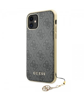 Guess GUHCN61GF4GGR iPhone 11 6.1" / Xr grey/gray hard case 4G Charms Collection