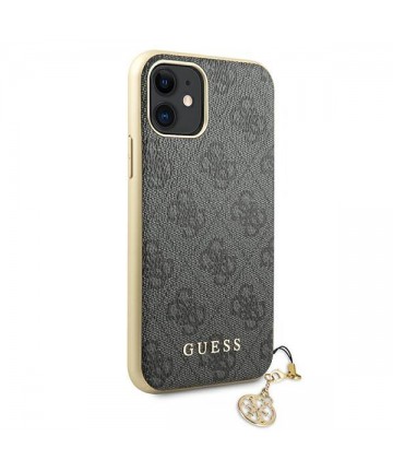 Guess GUHCN61GF4GGR iPhone 11 6.1" / Xr grey/gray hard case 4G Charms Collection
