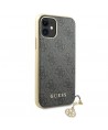 Guess GUHCN61GF4GGR iPhone 11 6.1" / Xr grey/gray hard case 4G Charms Collection