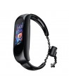 Metal bracelet for Xiaomi Mi Band 3 / 4 / 5 / 6 band strap - black