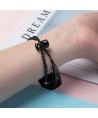 Metal bracelet for Xiaomi Mi Band 3 / 4 / 5 / 6 band strap - black
