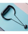 Metal bracelet for Xiaomi Mi Band 3 / 4 / 5 / 6 band strap - black
