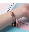 Metal bracelet for Xiaomi Mi Band 3 / 4 / 5 / 6 band strap - pink