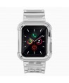 Silicone Band Strap Bracelet Case Strap Light Set for Apple Watch 44mm - Black