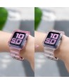 Silicone Band Strap Bracelet Case Strap Light Set for Apple Watch 44mm - Black