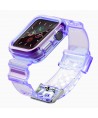 Silicone Band Strap Bracelet Case Strap Light Set for Apple Watch 44mm - Purple