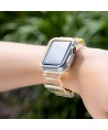 Silicone Band Strap Bracelet Case Strap Light Set for Apple Watch 44mm - Yellow