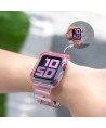 Silicone Band Strap Bracelet Case Strap Light Set for Apple Watch 38mm - Black