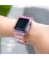 Silicone Band Strap Bracelet Case Strap Light Set for Apple Watch 38mm - Red