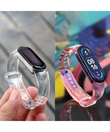 Replacment silicone band strap for Xiaomi Mi Band 6 / 5 black