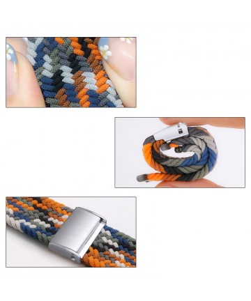 Braided Fabric Strap Bracelet Strap Fabric Band for Apple Watch 38 / 40 / 41 mm - Black