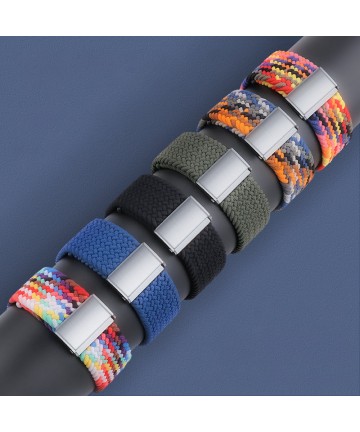 Braided Fabric Strap Bracelet Strap Fabric Band for Apple Watch 38 / 40 / 41 mm - Black