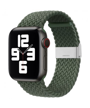 Strap Fabric Watch Band Ultra / 8/7/6 / SE / 5/4/3/2 (49mm / 45mm / 44mm / 42mm) Braided Fabric Strap Watch Bracelet Green