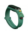 Strap Xmas for Xiaomi Mi Band 3 / 4 Christmas Silicone Strap Bracelet with Christmas Tree - Dark Green