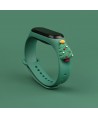 Strap Xmas for Xiaomi Mi Band 3 / 4 Christmas Silicone Strap Bracelet with Christmas Tree - Dark Green