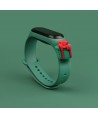 Strap Xmas for Xiaomi Mi Band 3 / 4 Christmas Silicone Strap Bracelet with Gift - Dark Green