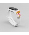 Strap Xmas for Xiaomi Mi Band 3 / 4 Christmas Silicone Strap Bracelet with Snowman - White