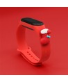 Strap Xmas for Xiaomi Mi Band 3 / 4 Christmas Silicone Strap Bracelet with Sock - Red