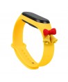 Strap Xmas for Xiaomi Mi Band 3 / 4 Christmas Silicone Bracelet Strap with Bells - Yellow