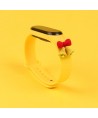 Strap Xmas for Xiaomi Mi Band 3 / 4 Christmas Silicone Bracelet Strap with Bells - Yellow