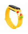 Strap Xmas for Xiaomi Mi Band 3 / 4 Christmas Silicone Strap Bracelet with House - Yellow