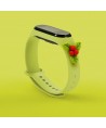 Strap Xmas for Xiaomi Mi Band 5 / 6 Christmas Silicone Strap Bracelet with Mistletoe - Green