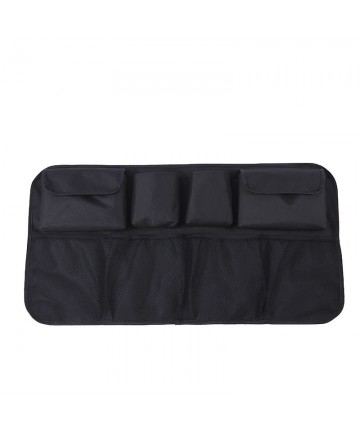 Car organizer for the rear seat backrest for the trunk black