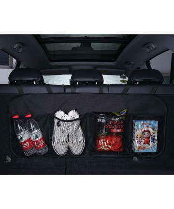 Car organizer for the rear seat backrest for the trunk black