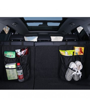 Car organizer for the rear seat backrest for the trunk black