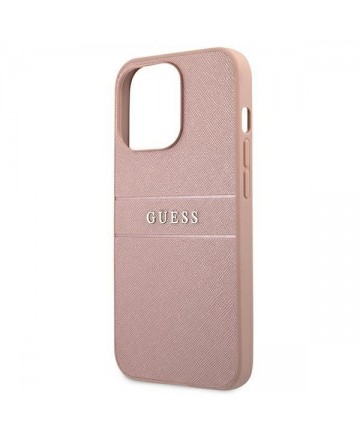 Guess GUHCP13XPSASBPI iPhone 13 Pro Max 6.7" pink/pink hardcase Saffiano Stripe