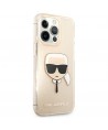 Karl Lagerfeld Glitter Karl's Head Case for iPhone 13 Pro / iPhone 13 - Gold