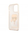 Karl Lagerfeld Glitter Karl's Head Case for iPhone 13 Pro / iPhone 13 - Gold