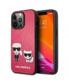 Karl Lagerfeld Ikonik Karl&Choupette Case for iPhone 13 Pro / iPhone 13 - Fuchsia