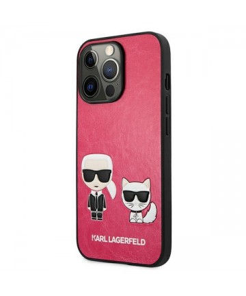 Karl Lagerfeld Ikonik Karl&Choupette Case for iPhone 13 Pro / iPhone 13 - Fuchsia