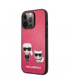 Karl Lagerfeld Ikonik Karl&Choupette Case for iPhone 13 Pro / iPhone 13 - Fuchsia
