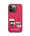 Karl Lagerfeld Ikonik Karl&Choupette Case for iPhone 13 Pro / iPhone 13 - Fuchsia