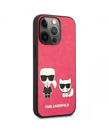 Karl Lagerfeld Ikonik Karl&Choupette Case for iPhone 13 Pro / iPhone 13 - Fuchsia