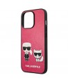 Karl Lagerfeld Ikonik Karl&Choupette Case for iPhone 13 Pro / iPhone 13 - Fuchsia