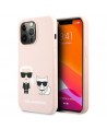 Karl Lagerfeld Silicone Karl&Choupette Case for iPhone 13 Pro / iPhone 13 - Light Pink