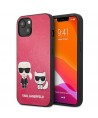 Karl Lagerfeld Ikonik Karl&Choupette iPhone 13 mini case - fuchsia