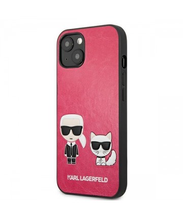 Karl Lagerfeld Ikonik Karl&Choupette iPhone 13 mini case - fuchsia