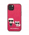 Karl Lagerfeld Ikonik Karl&Choupette iPhone 13 mini case - fuchsia