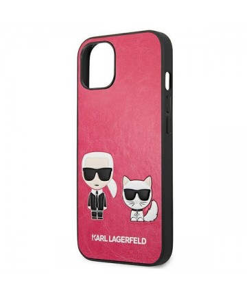 Karl Lagerfeld Ikonik Karl&Choupette iPhone 13 mini case - fuchsia