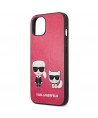 Karl Lagerfeld Ikonik Karl&Choupette iPhone 13 mini case - fuchsia