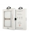 Guess GUHCP13SKB4GBR iPhone 13 mini 5.4" Transparent hardcase 4G Brown Strap Charm