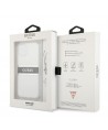 Guess GUHCP13SKB4GGR iPhone 13 mini 5.4" Transparent hardcase 4G Gray Strap Charm