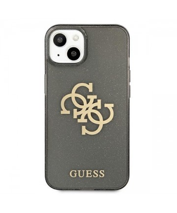Guess GUHCP13SPCUGL4GBK iPhone 13 mini 5.4" black/black hard case Glitter 4G Big Logo