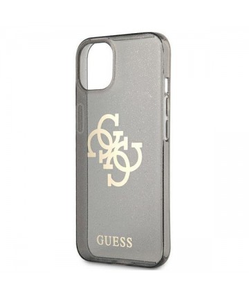 Guess GUHCP13SPCUGL4GBK iPhone 13 mini 5.4" black/black hard case Glitter 4G Big Logo