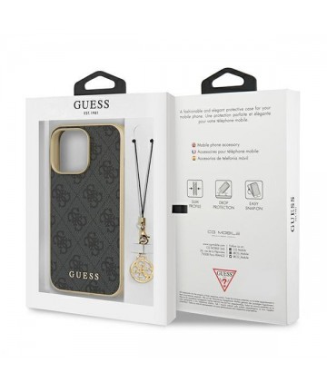 Guess GUHCP13XGF4GGR iPhone 13 Pro Max 6.7" grey/grey hardcase 4G Charms Collection